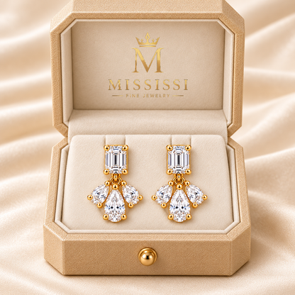 MISSISSI W13 jewelry in yellow gold, champagne ivory presentation box