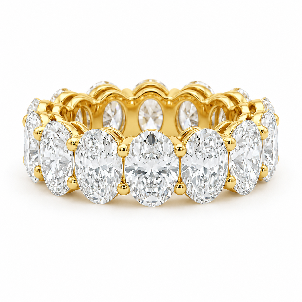 D Color VVS Lab Grown Diamond Eternity Band | Full Eternity Wedding Ring | Stackable Diamond Band | 14K, 18K & Platinum | MISSISSI Jewelry