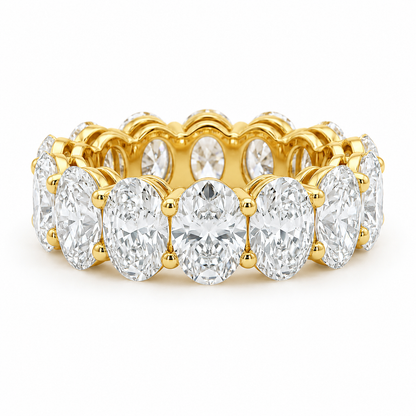 D Color VVS Lab Grown Diamond Eternity Band | Full Eternity Wedding Ring | Stackable Diamond Band | 14K, 18K & Platinum | MISSISSI Jewelry