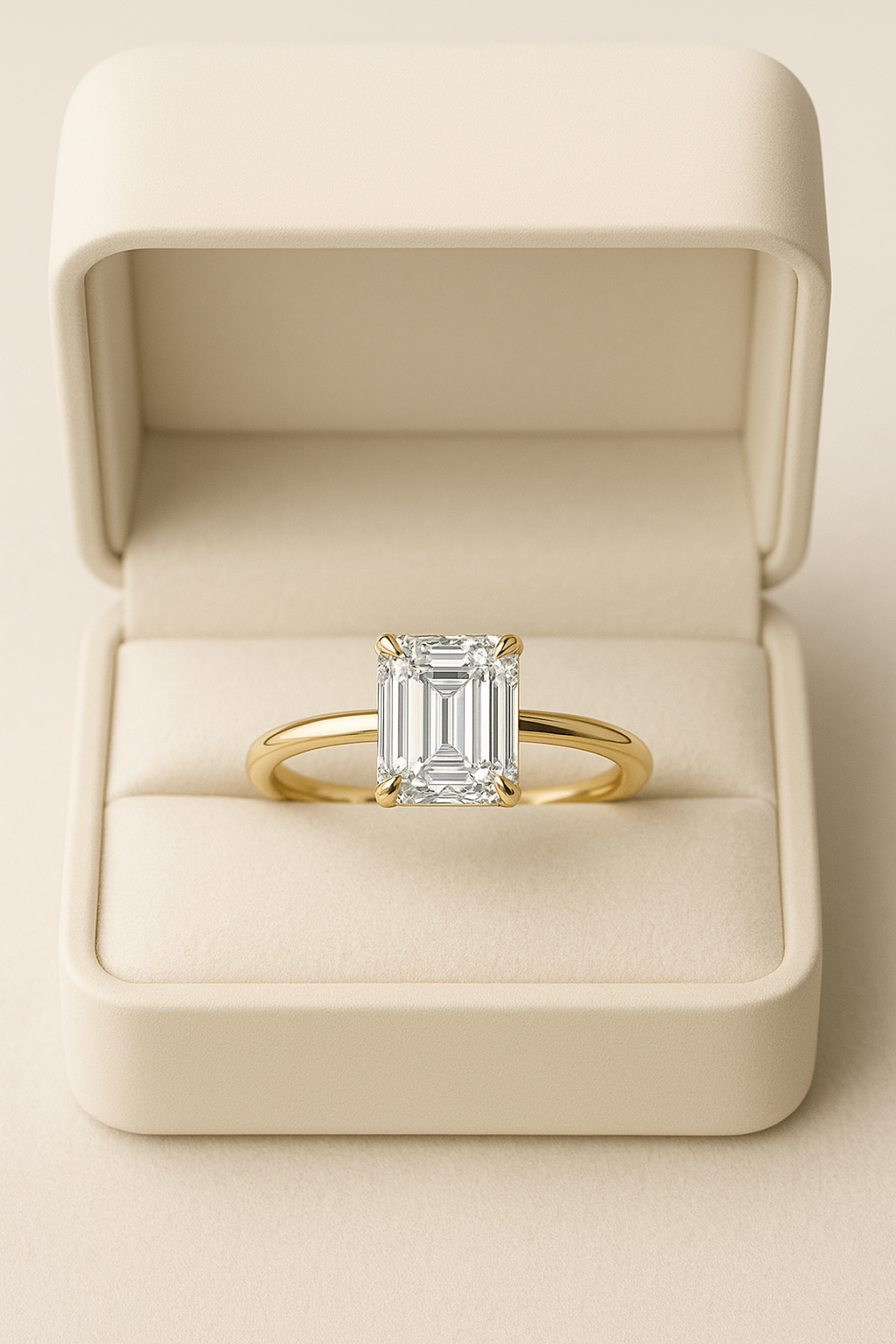 Timeless Square Diamond Ring | Minimalist Luxury Princess Cut Engagement Ring