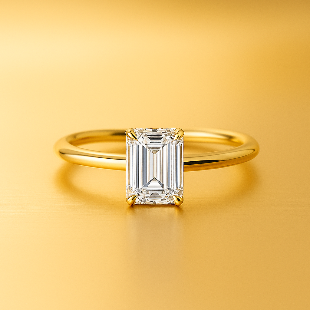 Timeless Square Diamond Ring | Minimalist Luxury Princess Cut Engagement Ring
