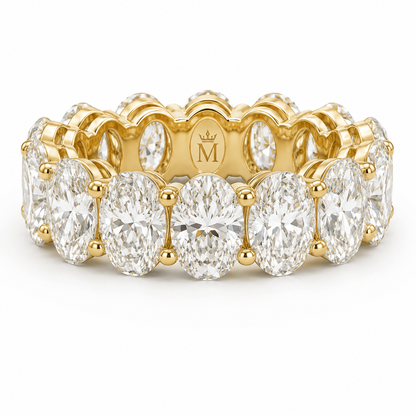 D Color VVS Lab Grown Diamond Eternity Band | Full Eternity Wedding Ring | Stackable Diamond Band | 14K, 18K & Platinum | MISSISSI Jewelry