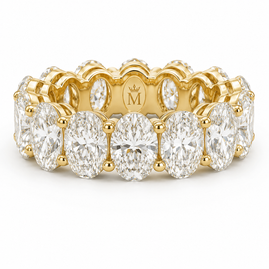 D Color VVS Lab Grown Diamond Eternity Band | Full Eternity Wedding Ring | Stackable Diamond Band | 14K, 18K & Platinum | MISSISSI Jewelry