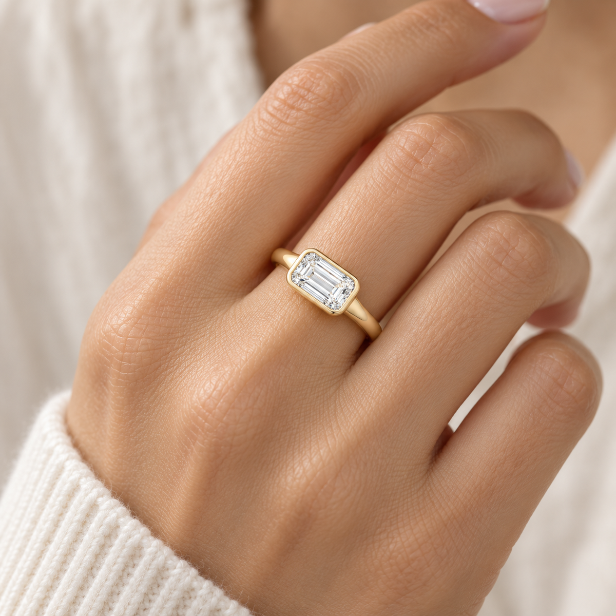 MISSISSI horizon east west ring shown worn to illustrate scale.