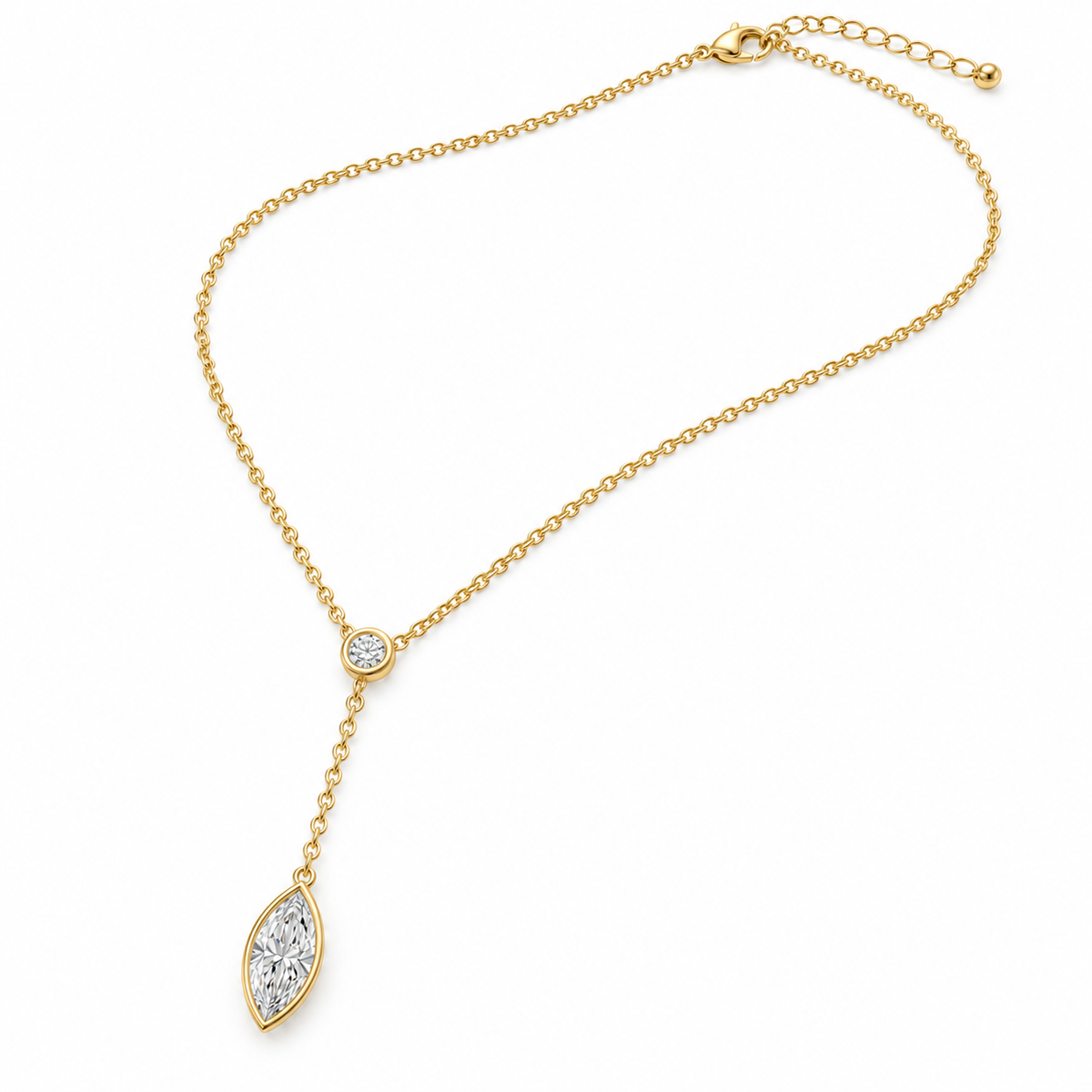 MISSISSI ligne marquise lariat angled view.
