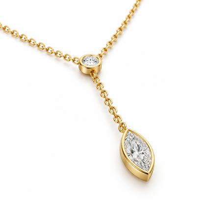 MISSISSI ligne marquise lariat profile view.
