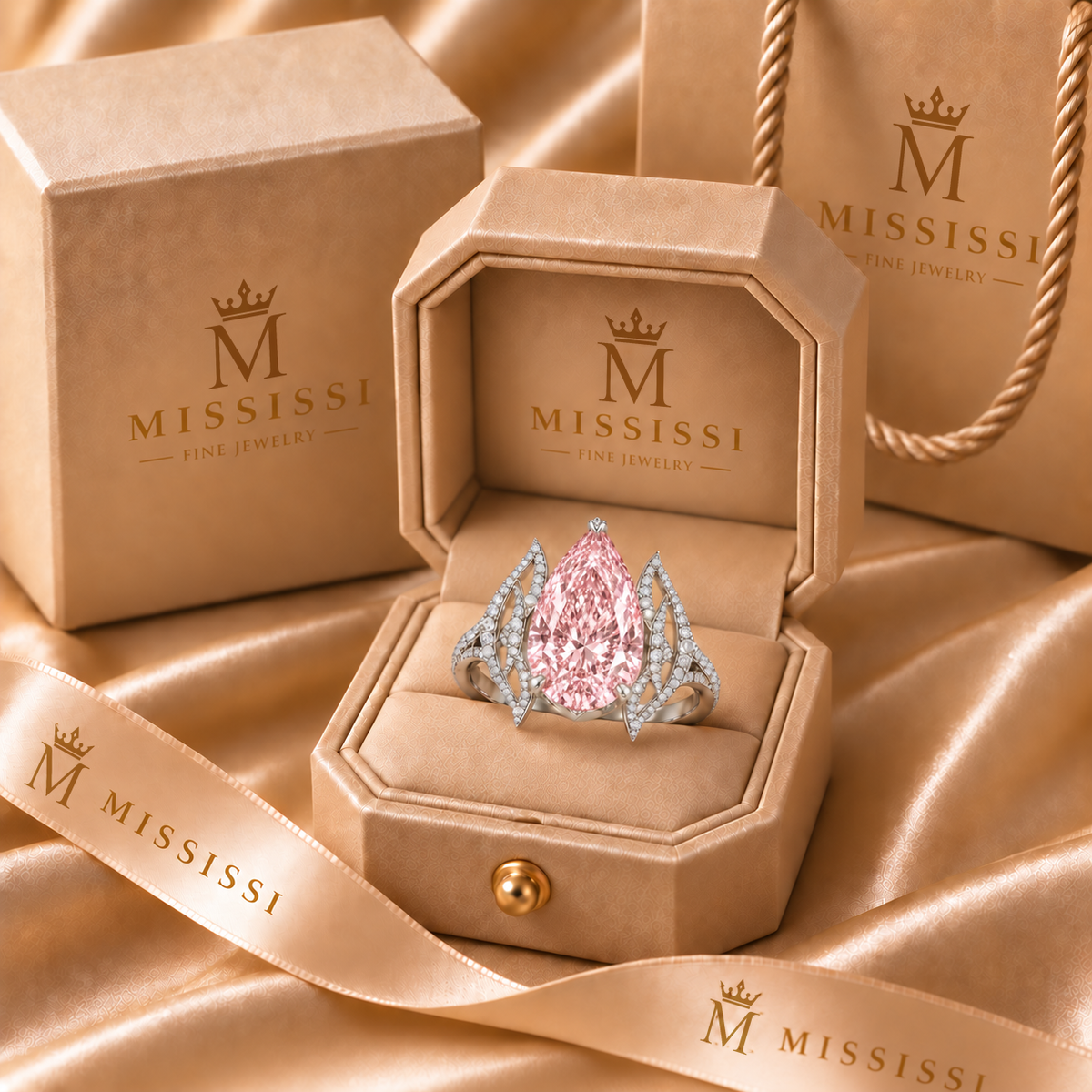Blush Ogive in MISSISSI champagne packaging