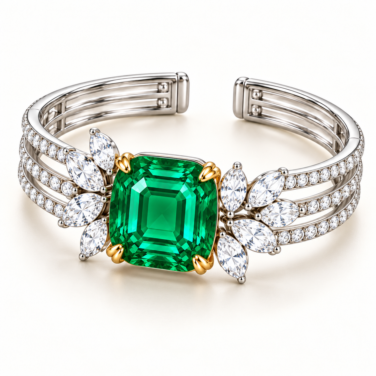 MISSISSI Verdant Laurel GE26-B03, front-left oblique view; two-tone design visualization.