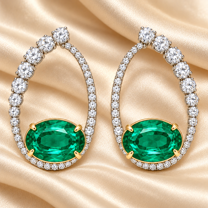 MISSISSI Verdant Orbit GE26-E03, silk pair arrangement; gold-color design visualization.