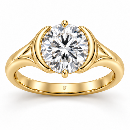 Oval Cove oval lab-grown diamond ring, front design visualization