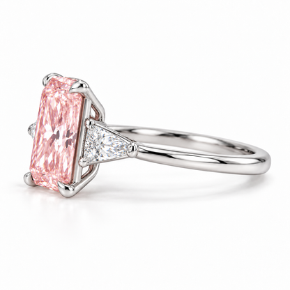 Opposite low oblique AI view showing the slim white-gold shank and open center setting.