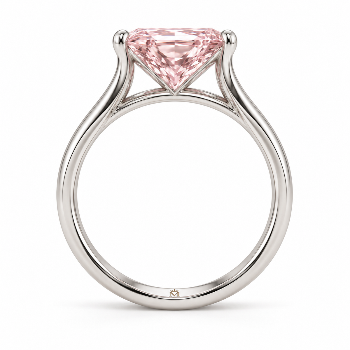 AI design preview of Silk Frame ring side construction and open cathedral shoulders