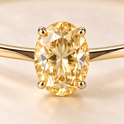 YB06 yellow diamond bangle design visualization, gemstone and setting close-up