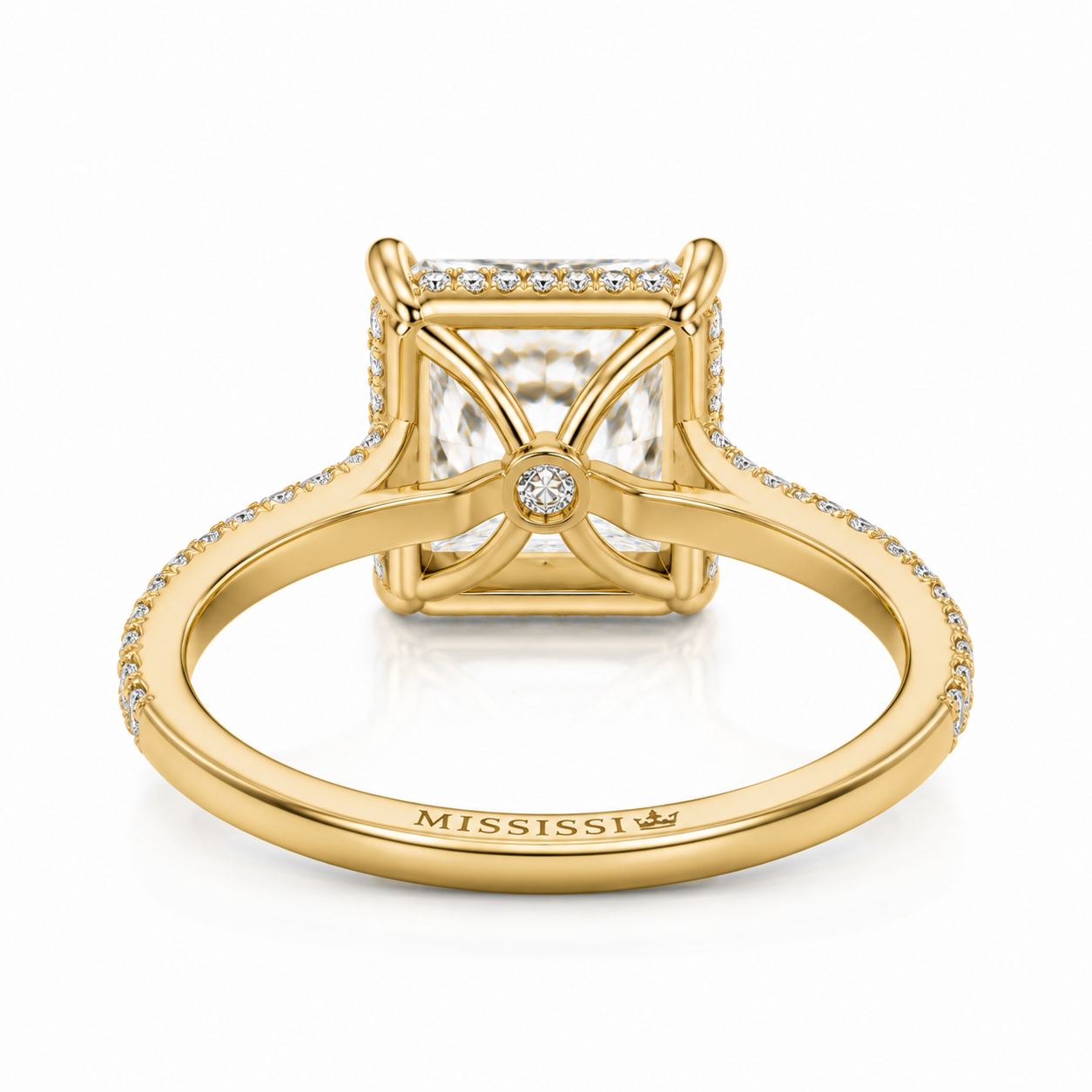 modern radiant cut engagement ring for women