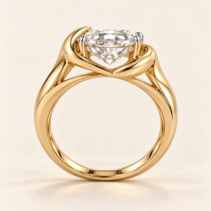 AI design visualization of Moonbay Oval Lab-Grown Diamond Ring — side