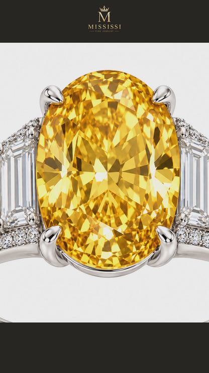 MISSISSI R054-SUNFALL-CASCADE-8-CT-YELLOW-OVAL — 12-second design film with English narration and captions — Remaining Collection Batch 3