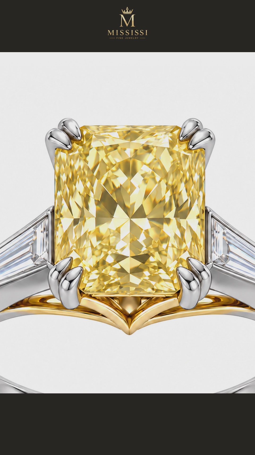 MISSISSI R047-SOLARA-6-CT-YELLOW-RADIANT-CUT — 12-second design film with English narration and captions — Remaining Collection Batch 3