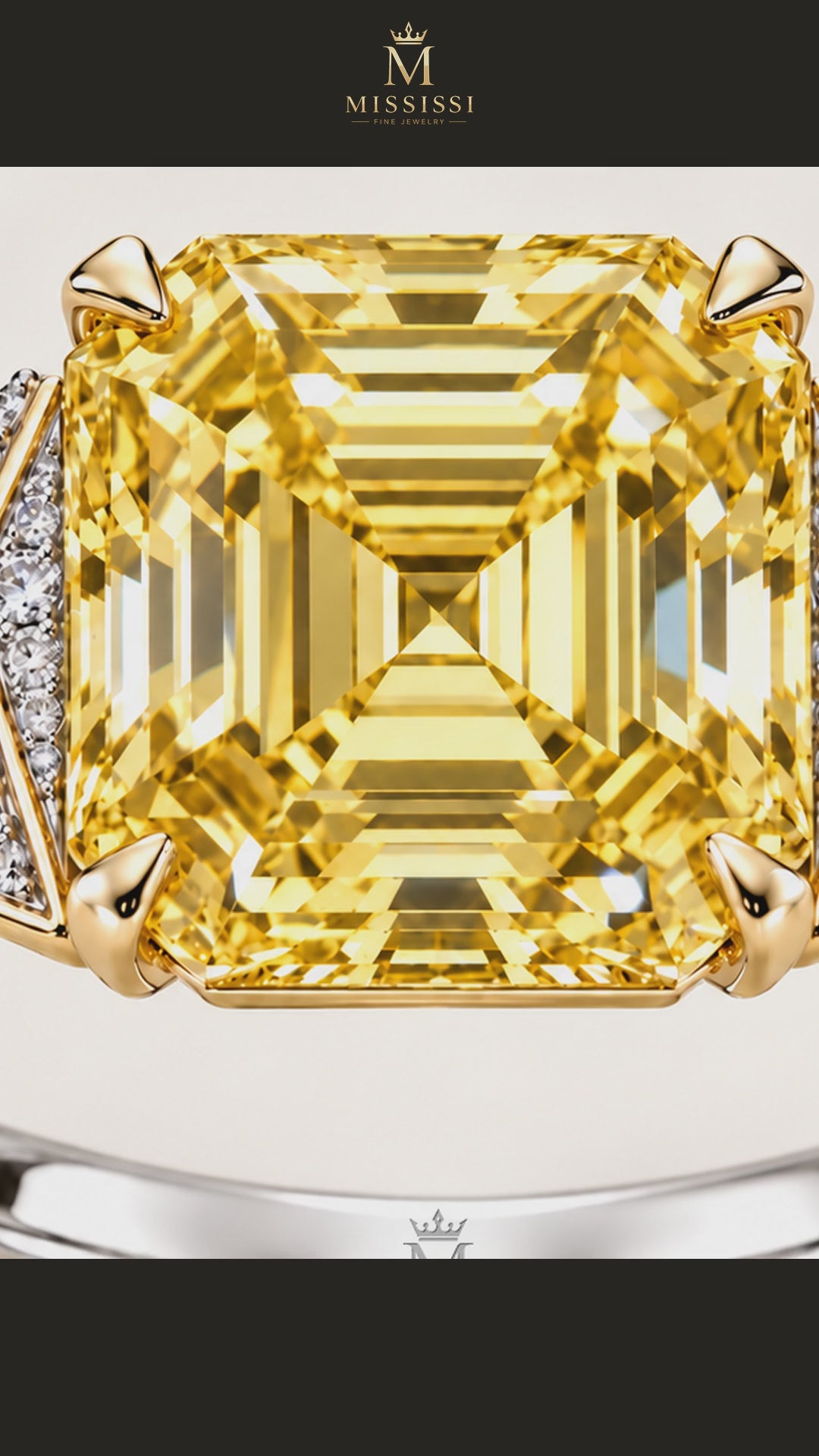 MISSISSI R016-LEMON-ORIGAMI-6-CT-YELLOW-ASSCHER — 12-second design film with English narration and captions — Remaining Collection Batch 1