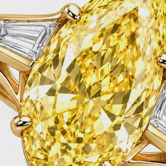 MISSISSI R026-GOLDEN-SPIRE-6-CT-YELLOW-MARQUISE — 12-second design film with English narration and captions — Remaining Collection Batch 2