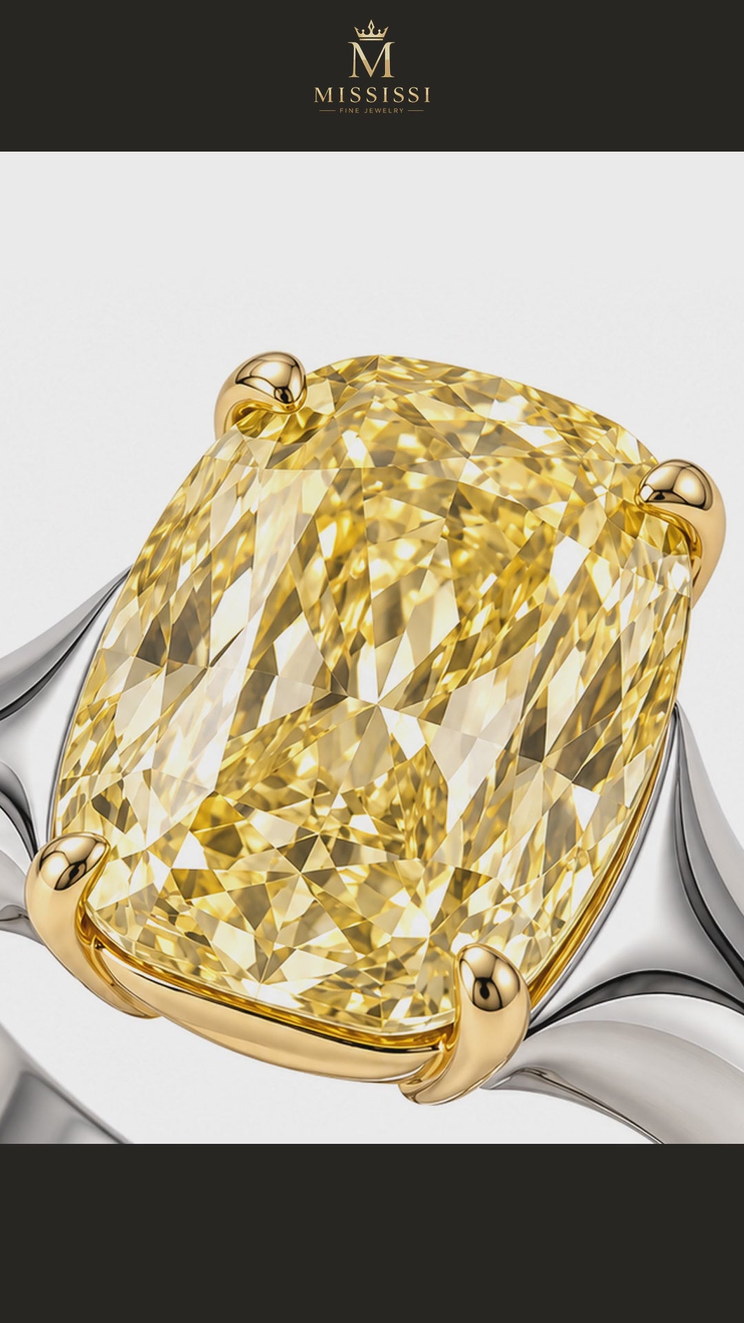 MISSISSI R069-GOLDEN-MANTLE-8-CT-YELLOW-ELONGATED-CUSHION — 12-second design film, English narration and captions — overnight-128-20261014