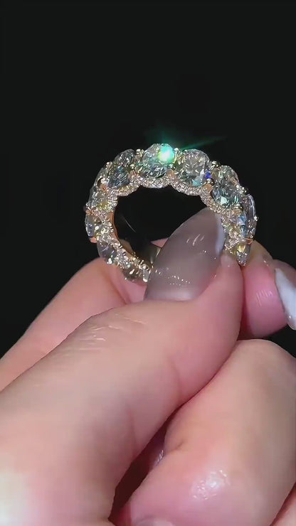 D VVS Lab Grown Diamond Eternity Band | Solid 14K 18K Gold | Custom Wedding Ring