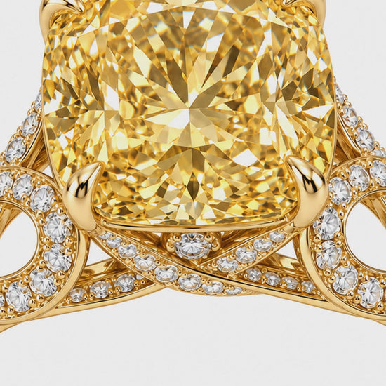 MISSISSI R056-GOLDEN-ARABESQUE-8-CT-YELLOW-CUSHION — 12-second design film with English narration and captions — Remaining Collection Batch 3