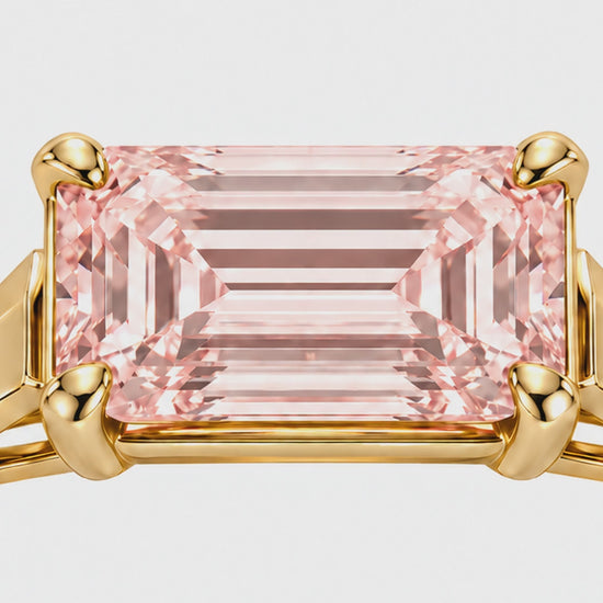 MISSISSI R049-HORIZON-ROSE-5-CT-PINK-EMERALD-CUT — 12-second design film with English narration and captions — Remaining Collection Batch 3