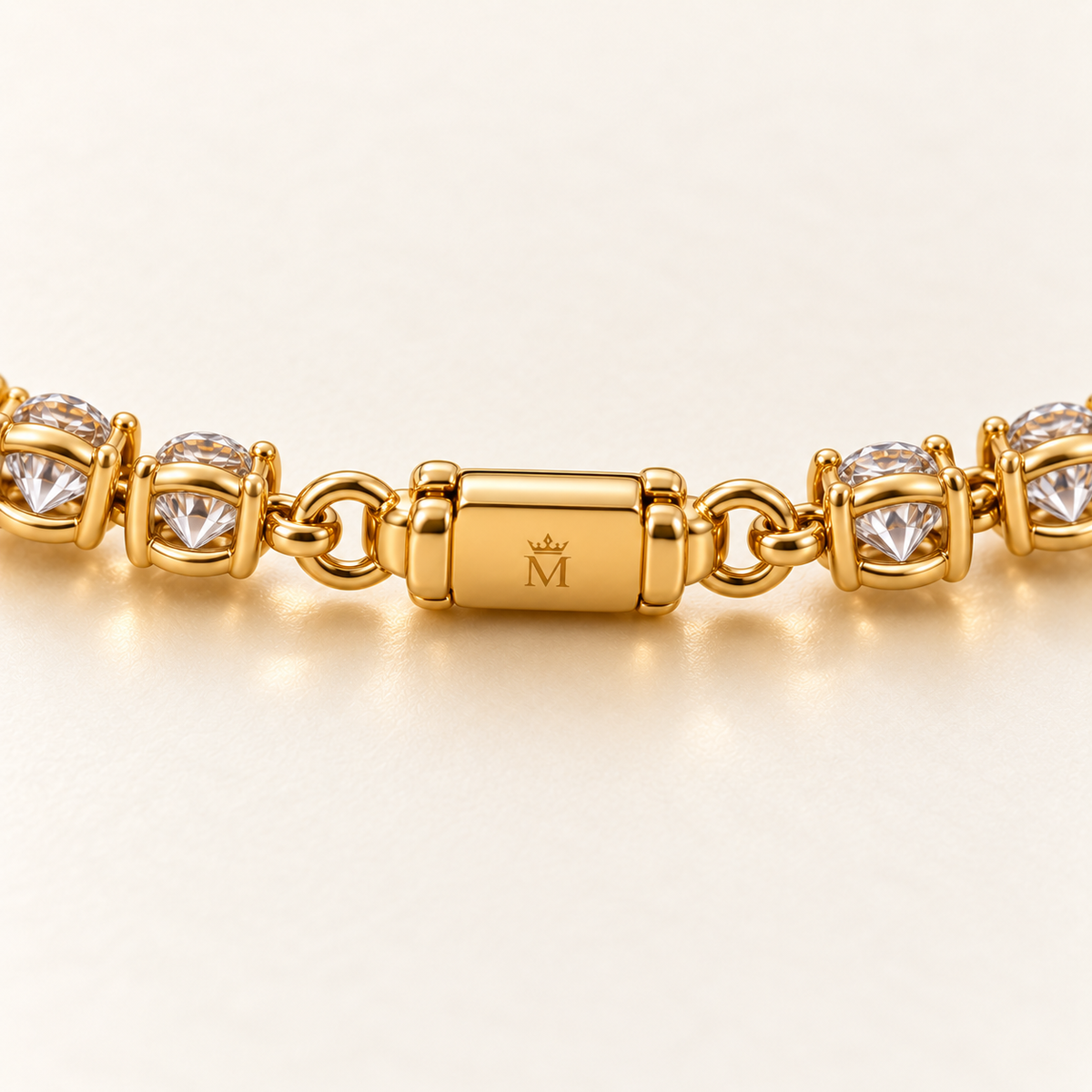 AI design visualization of Ripplelight Graduated Lab-Grown Diamond Line Necklace — clasp underside engraving
