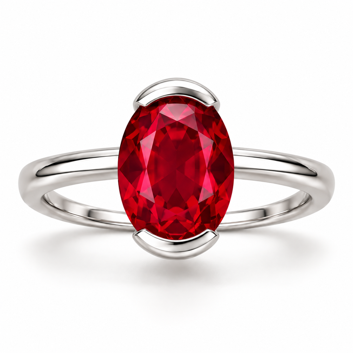 MISSISSI Ruby Stillwater Lab-Grown Ruby Ring, main view; design visualization