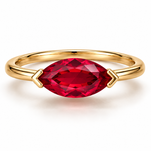 MISSISSI Ruby Solstice Lab-Grown Ruby Ring, main view; design visualization