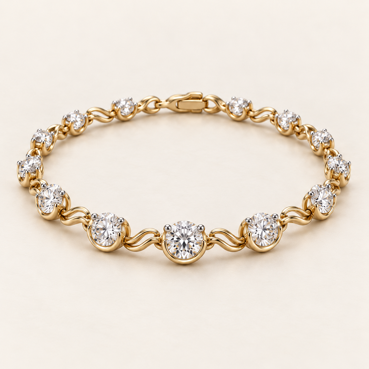 AI design visualization of Starstream Graduated Lab-Grown Diamond Bracelet — hero