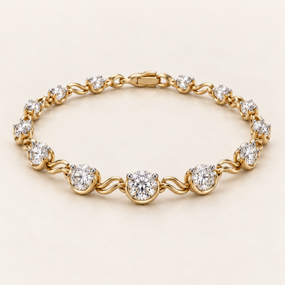AI design visualization of Starstream Graduated Lab-Grown Diamond Bracelet — hero