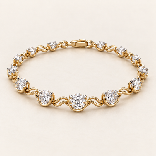 AI design visualization of Starstream Graduated Lab-Grown Diamond Bracelet — hero