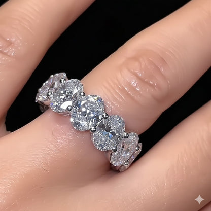 D VVS Lab Grown Diamond Eternity Band | 14K 18K Solid Gold | Anniversary Ring