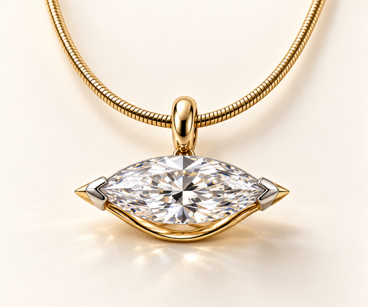 AI design visualization of Wandering Light Marquise Lab-Grown Diamond Pendant Necklace — hero